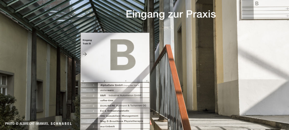 Eingang zur Praxis